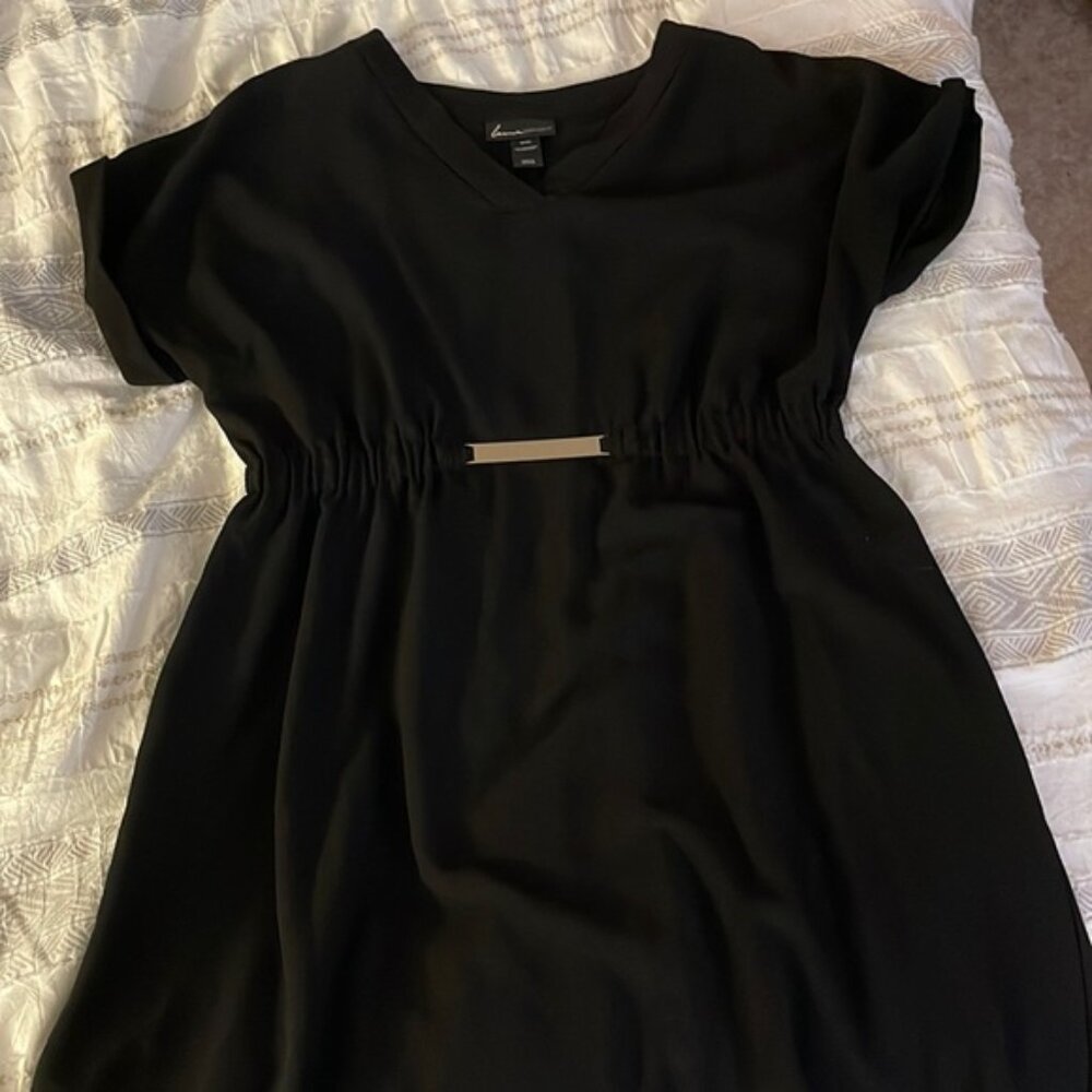 Black dress with elastic waste